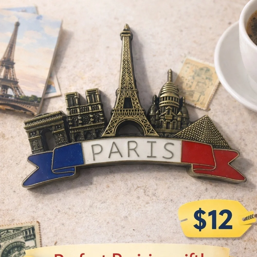Paris Magnet Souvenir Eiffel Tower Great Gift Nostalgic